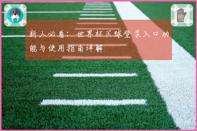 新人必看：世界杯买球登录入口功能与使用指南详解